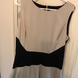 Calvin Klein Color Block Dress, A-line, size 12
